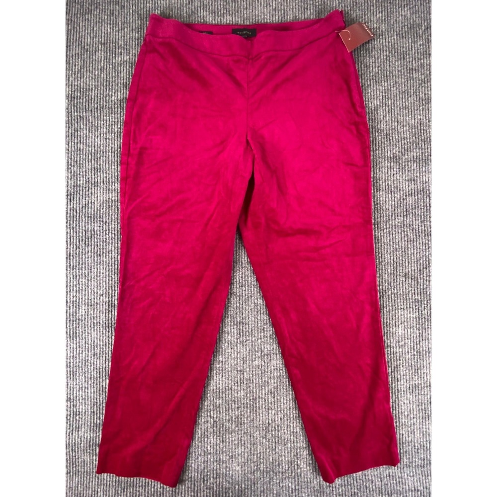 Talbots Velvet Ankle Pants Women 16P Pink Curvy Fit NWT Holiday Festive Chic